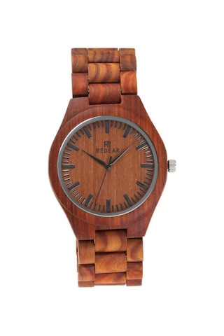 Erkek Ahşap Saat Analog Kuvars Saat Sandal Ağacı Malzeme Hafif Günlük Saatler Vintage Kol Saati Erkek Ve Kırmızı Sandal Ağacı Kayış Diğer