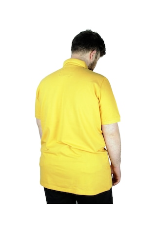 Mode Xl Battal Beden Erkek Tshirt Polo Yaka Cepli Klasik Pike 20552 Hardal 001