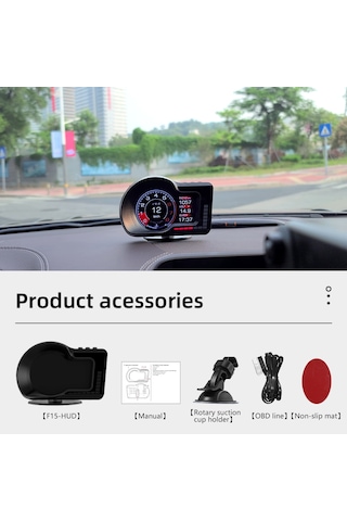 F15 Hud Obd Gelişmiş Fonksiyonlu Araç Veri Ekranı Head Up Display