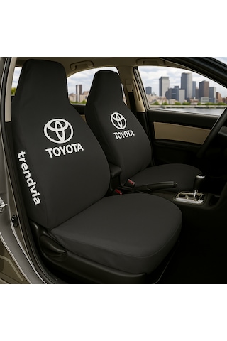 Toyota Uyumlu Ön Arka Koltuk Kılıfı Penye Servis Tipi Oto Koltuk Koruma Seti Siyah