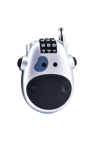 Geeksen Motosiklet Kask Kilitleri Elektrikli Bisiklet Gizli Kodlu Korumalı Uzatılabilir Çelik Tel Anti-hırsızlık Kilitleri Gümüş