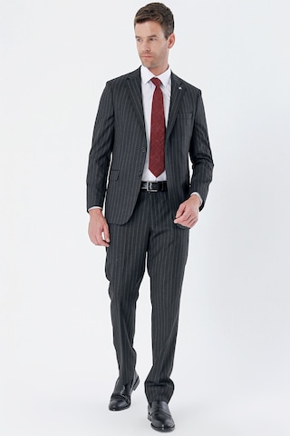 İmza Lacivert Mono Yaka Çift Yırtmaç Yelekli 6 Drop Slim Fit Dar Kesim Basic Takım Elbise 1001240186-lacivert Lacivert