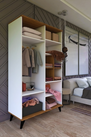 Tocco 1016 Sıla 4 Kapaklı Askılıklı Raflı Gardırop
