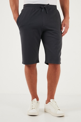 Buratti Pamuklu Regular Fit Normal Bel Belden Bağlamalı Erkek Short 5908021 Antrasit