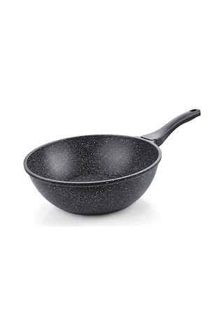 İtalyan Tasarım 28 Cm Döküm Granit Wok Tava Çok Renkli