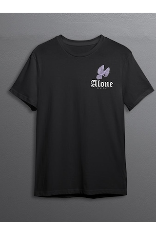 Alone Yalnız Kuş Bird Güvercin Tişört Unisex T-shirt 001