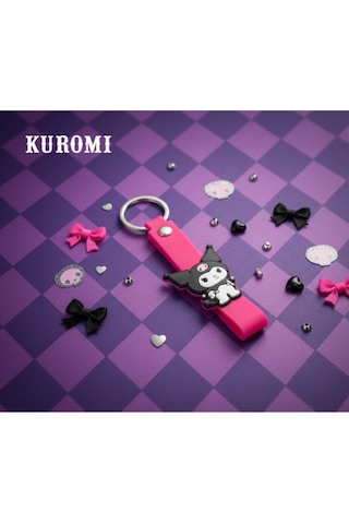 Kuromi & Hello Kitty Lisanslı Silikon Çanta Süsü Anahtarlık