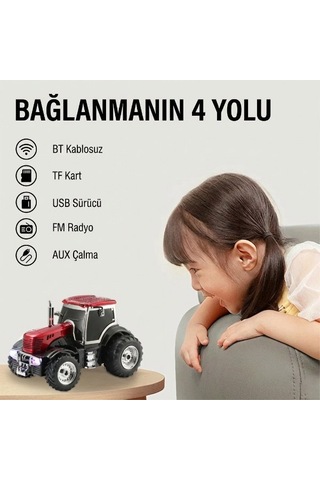 Özel Üretim Oyuncak Görünümlü Kablosuz Cihaz Müzik Traktör Tasarımlı Bluetooth Hoparlör