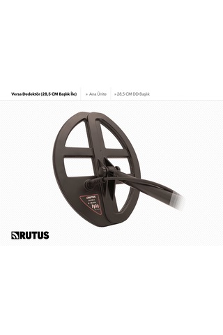 Rutus Versa Dedektör 28,5cm Dd Başlık İle Metal Dedektörü