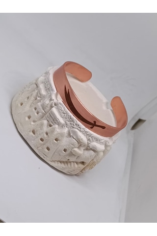 El İşçiliği Desenli Saf Bakır Bileklik Ayarlanabilir Doğal Bakır Bilezik Unisex Otantik Tasarım Bakır