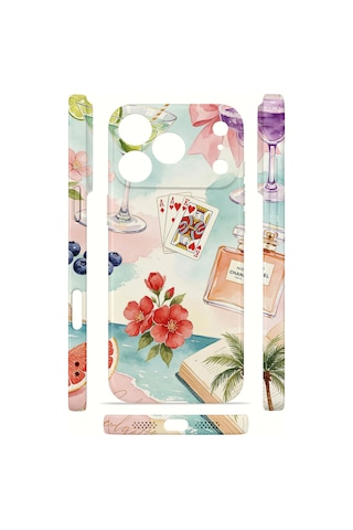 Apple iPhone Uyumlu 17 Pro Max Vorian İnce Kamera Korumalı Mika Kılıf Mediterranean Holiday Collage Mediterranean Holiday Collage Mika