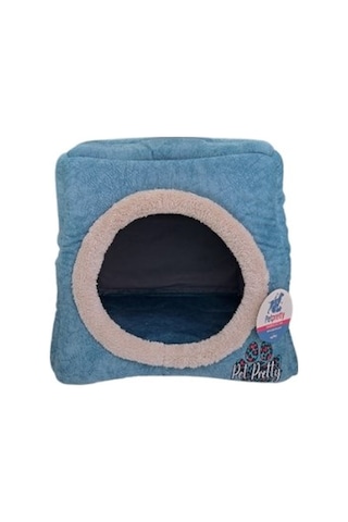 Comfort Üç Fonksiyonlu Mavi Kedi Köpek Yatağı 42x42x23cm