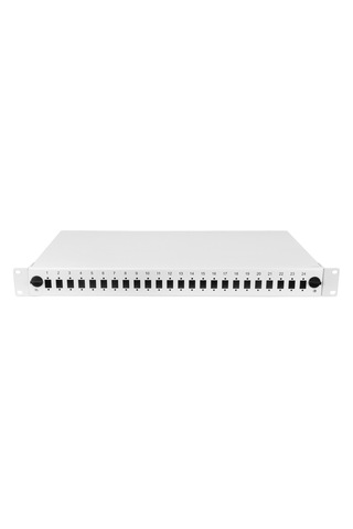Alfafonet Optislide 24 Port Sc-sx/lc-dx 1ru Rack Tipi Açık Gri Fiber Optik Patch Panel