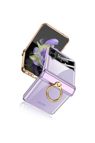 Samsung Uyumlu Galaxy Z Flip 4 Kilif Zore Kipta Yüzüklü Lens Korumali K 563354645