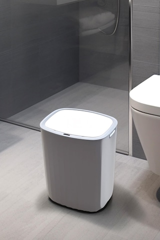 Okyanus Home Hareket Sensörlü 12lt Kırık Beyaz Çöp Kovası Beyaz