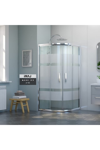 İmaj Banyo Mode İce A-53 Oval Duşakabin Krom