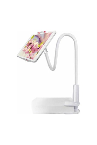 Singree 27,5" Esnek Tablet & Telefon Tutucu - 700g Taşıma Kapasiteli, 360 Dönebilen Ayaklı Masaj Ve Mutfak Kullanımı İçin Beyaz