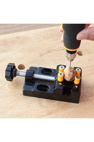 Alüminyum Gövde El Mengene Kelepçe Tezgah Mengenesi Sabitlemeli