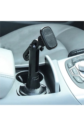 Ally 360 Derece Döner Manyetik Araç Içi Telefon Tutucu - Bardak (232973846)-Siyah