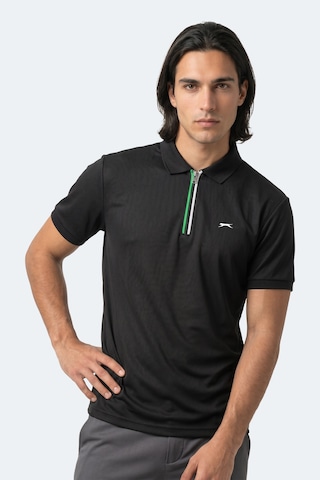 Slazenger Kenshın Erkek Polo Yaka Siyah Tişört