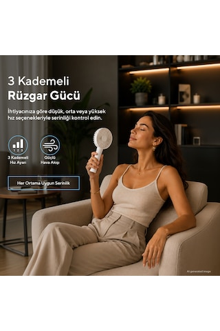 Kumtel Şarj Edilebilir Mini El Vantilatörü Type-c Şarjlı 3 Kademeli 400 Mah Hff-01c