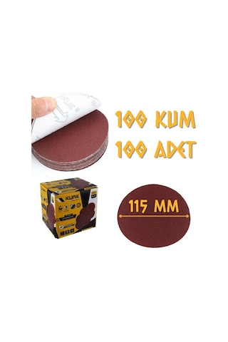 Kupa Yuvarlak Cırt Zımpara 115 Mm P100 Kum 100 Adet