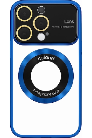 Apple Uyumlu iPhone 14 Pro Kılıf Kamera Korumalı Magsafe Colourl Mavi