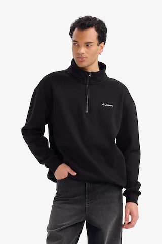 Defacto 29 Ekim Cumhuriyet Bayramı Boxy Fit Dik Yaka Atatürk Baskılı Yarım Fermuarlı Sweatshirt G6506ax25wnbk81 Siyah-bk81