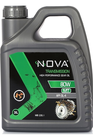 Nova 80W Dişli Yağı Apı GL-4 Şanzıman Diferansiyel Yağ 3 L