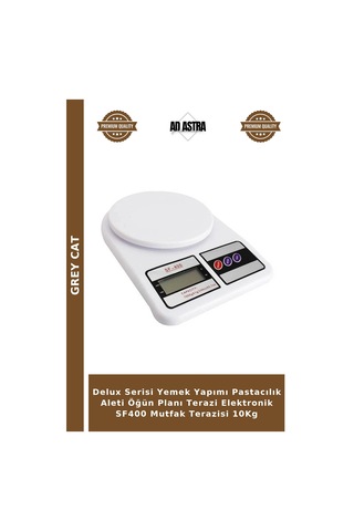 Delux Serisi Yemek Yapımı Pastacılık Aleti Öğün Planı Terazi Elektronik Sf400 Mutfak Terazisi 10kg Beyaz
