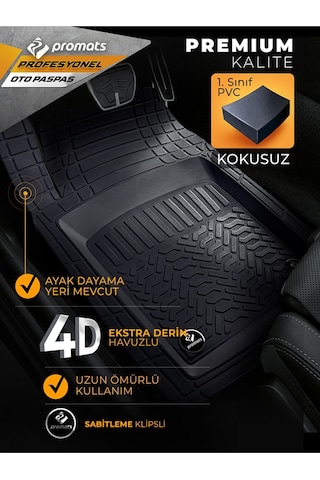 Hyundai Coupe Uyumlu Universal Paspas 3d Profesyonel Gri