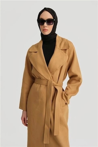 Armine Erkek Yaka Handmade Manto 24k8110 Camel Kahverengi