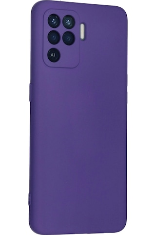 Newface Oppo Reno 5 Lite Kılıf Nano İçi Kadife Silikon Semeglbl - 30 - Mor