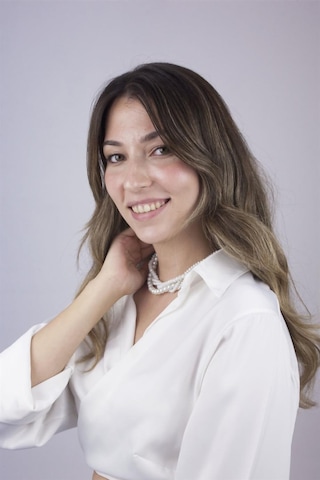 Beyaz İnci Sarmal Tasarım Kolye Altın