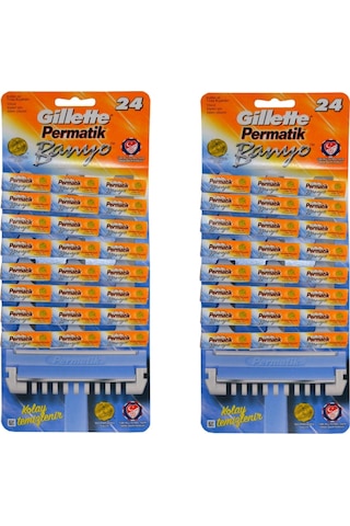 Gillette Permatik Banyo Kullan-At Tıraş Bıçağı 2 x 24'lü