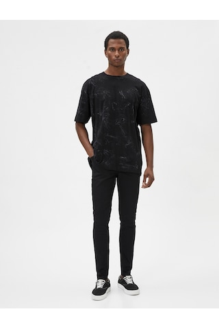 Koton Skinny Fit Kot Pantolon - Michael Jean Siyah 4sam40043nd 4SAM40043ND999 Siyah