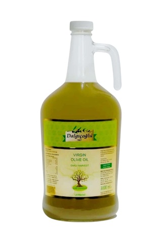 Dalgıçoğlu Erken Hasat Soğuk Sıkım Zeytinyağı Filtresiz Cam Yağdanlık 3 L