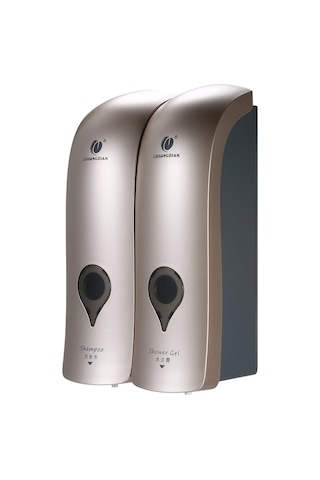 Vkemall Duvar Tipi 2'li El Sabunu Dağıtıcı - Duş Jeli Ve Şampuan Basıncı - Duş Odası Duvar Montajlı Delme Yok - 300ml 2 Kapasite - Şampanya Altını Şampanya Altın