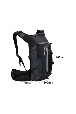 Qianfan Su Geçirmez Bisiklet Çanta Bisiklet Sırt Çantası Nefes Siyah