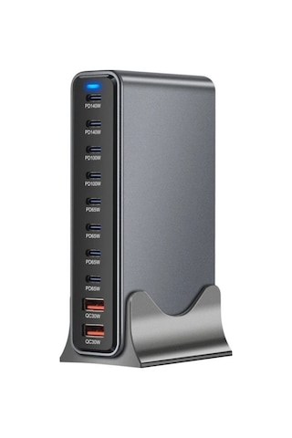 Gan Pro Ymx-800w Gan 10 Portlu Usb Pd Qc Şarj İstasyonu
