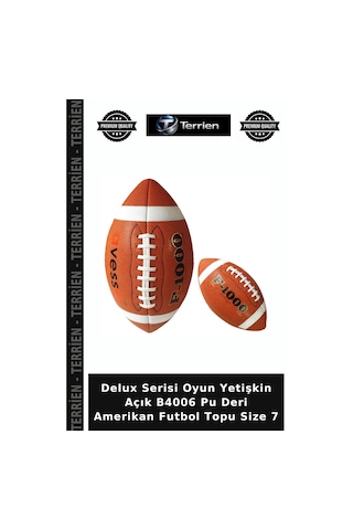 Delux Serisi Oyun Yetişkin Açık B4006 Pu Deri Amerikan Futbol Topu Size 7 Diğer
