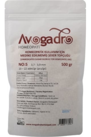 Avogadro Homeopatik 5 Numara Globül 500 G Avogadro Homeopatik 5 Numara Globül 500 G