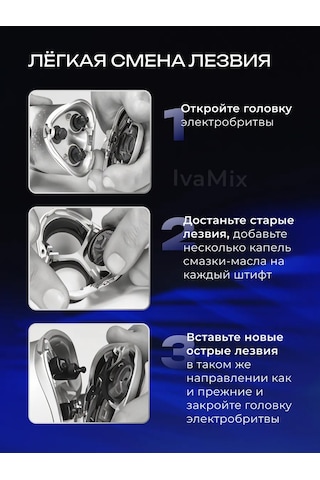 Ivamixx Evrensel Elektrikli Tıraş Makineleri İçin Yedek Bıçaklar 479900182