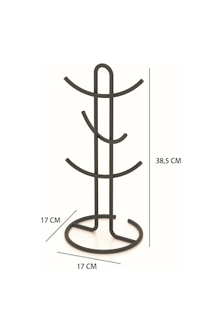 Teknotel Kupa Fincan Askısı Mat Siyah Mg303 Siyah