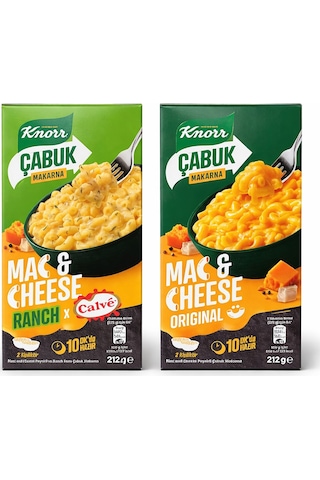 Knorr Mac&cheese Çabuk Makarna 212 Gr Original Ve Ranch 2 Li Set
