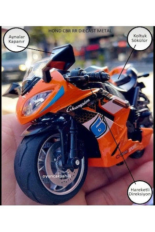 Honda Cbr Oyuncak Motor Diecast Motorsiklet Metal Model Araç Çek