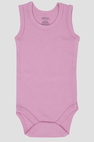 Arma Yıldız %100 Organik Pamuklu Pembe Bebek Atlet Çıtçıtlı Zıbın Body 5'li Paket Pembe