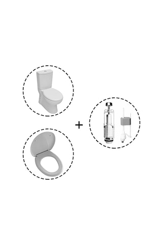 Serel Etna Duvara Sıfır Klozet Seti 4 Parça En02gds110h+en04s4l110h+150400120006+150400400079