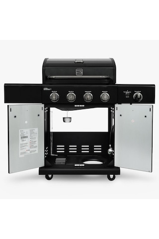 Kenmore Gazlı Barbekü 4 Ocaklı Siyah Siyah