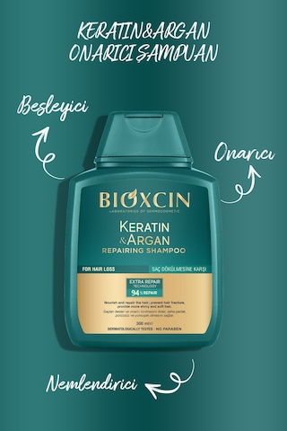 Bioxcin Keratin & Argan Onarıcı Şampuan 300 ml - Yıpranmış Ve Hasar Görmüş Saçlar 2 Li Avantaj Set